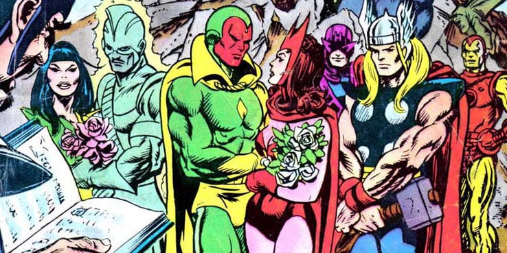 The wedding of Vision and Scarlet Witch.